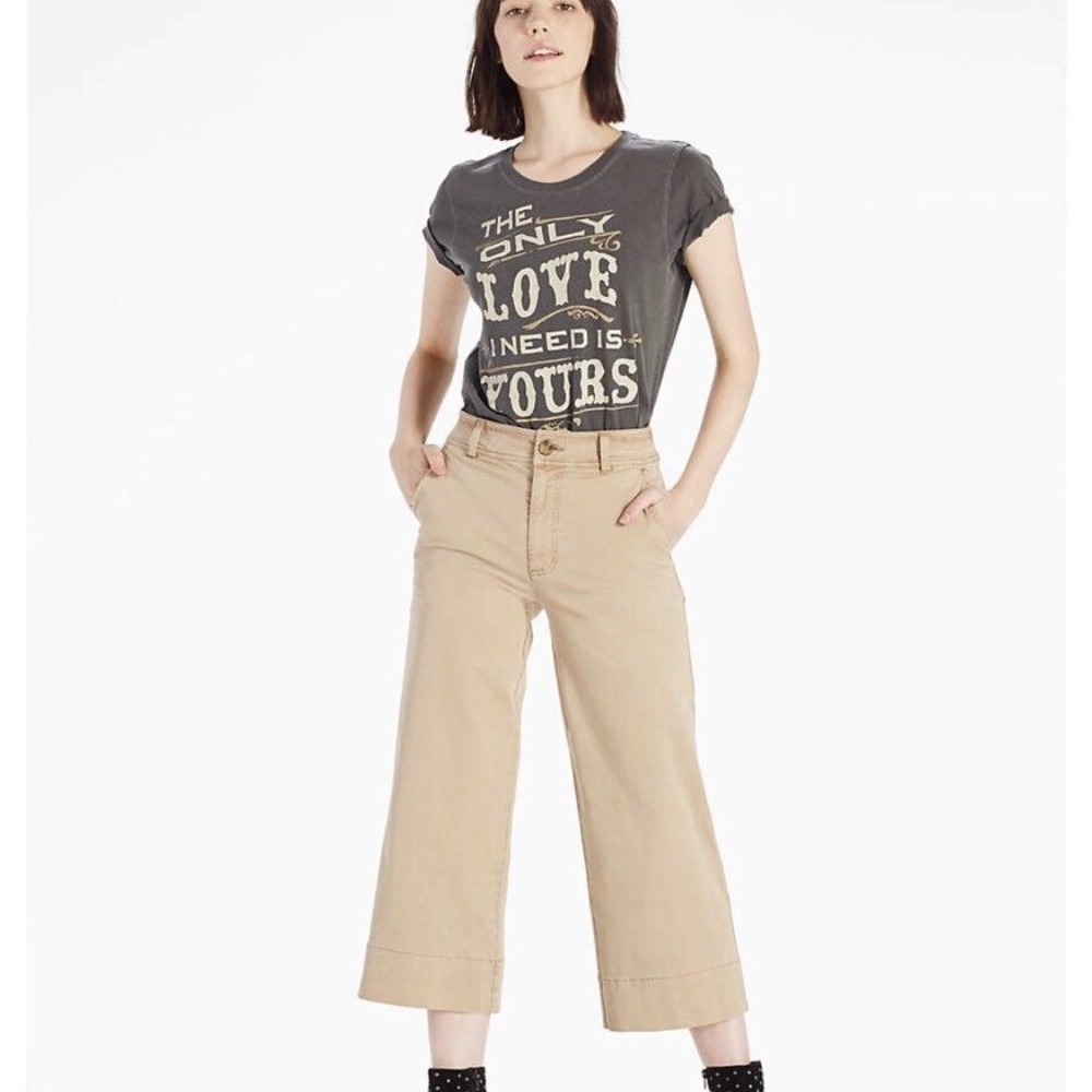 New Lucky Brand Women's Wide Leg Crop Pants